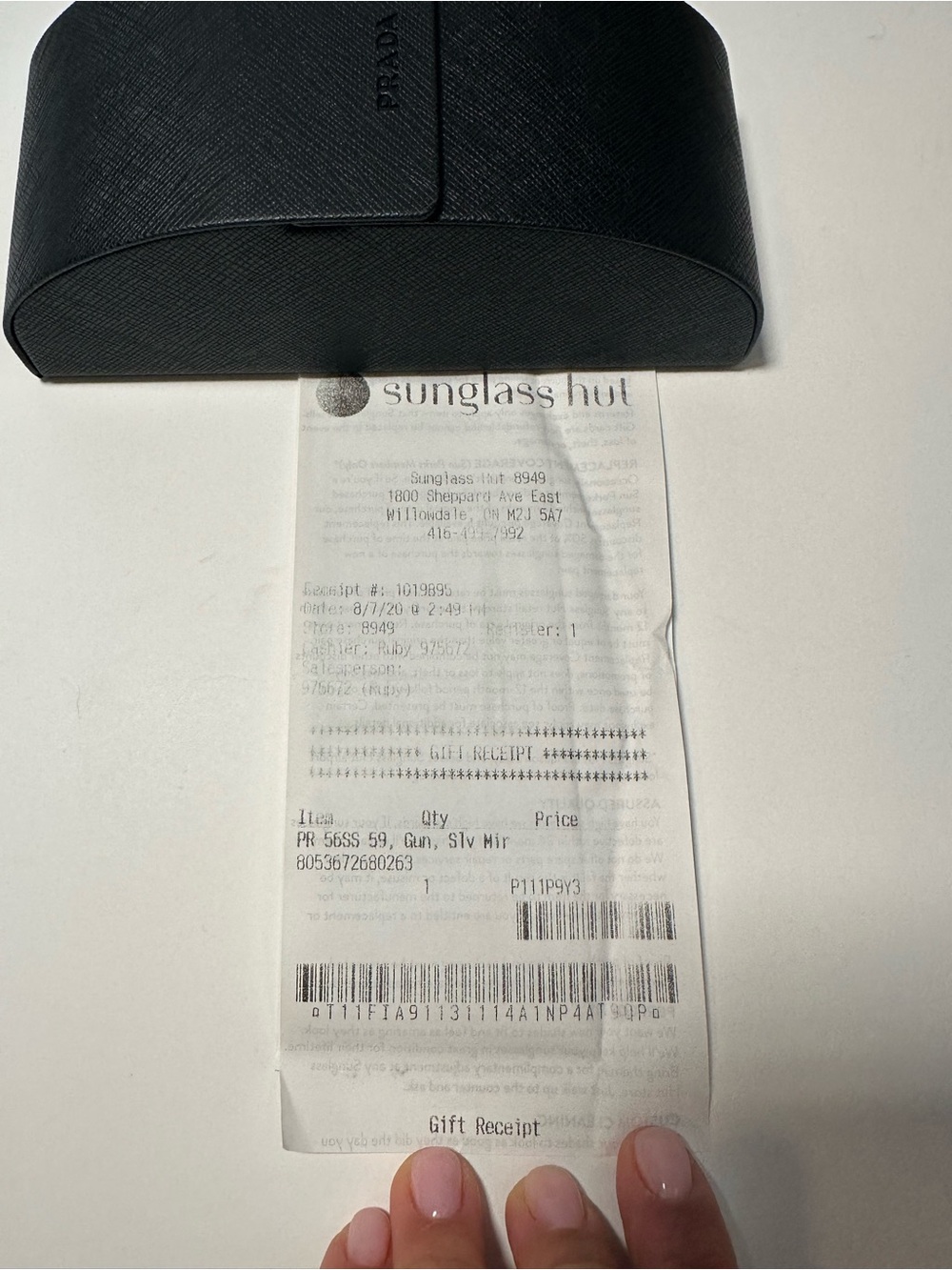 Free shipping Prada Black Textured Sunglass Case with Receipt - Picture 2 of 7